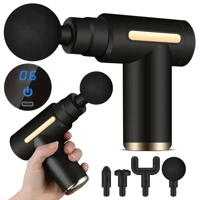 Mini Pistola de Massagem Muscular | 6 Velocidades + Carregamento USB-C