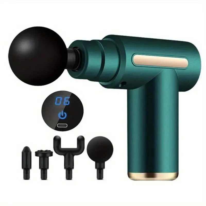 Mini Pistola de Massagem Muscular | 6 Velocidades + Carregamento USB-C