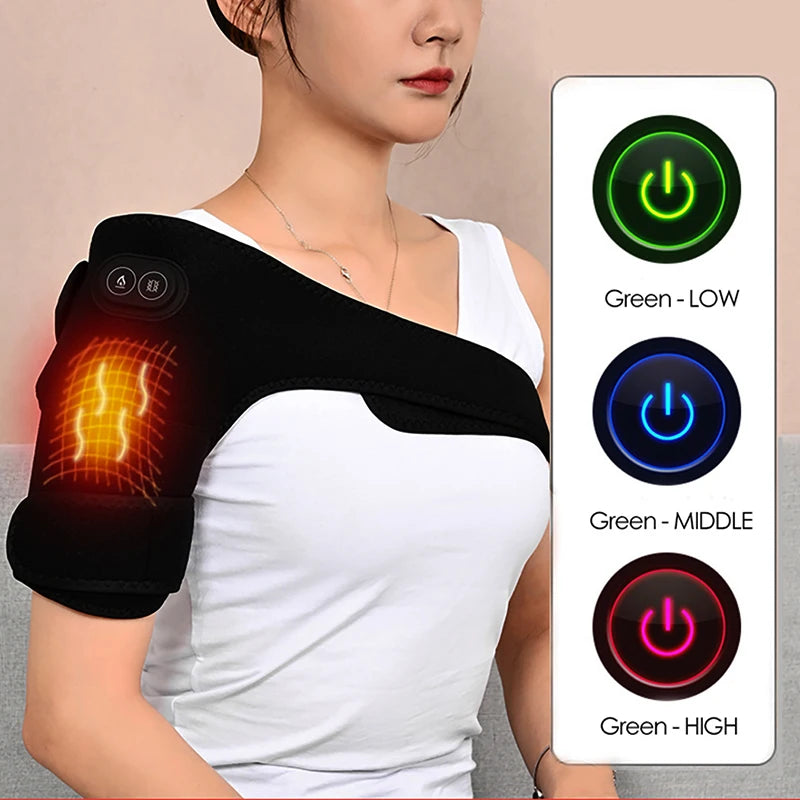 Massageador Elétrico USB para Ombro e Joelhos – Aquecimento e Vibração